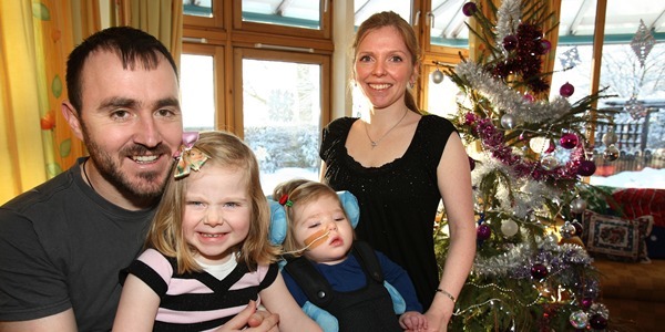 Kris Miller, Courier, News, 21/12/10. Picture today at Rachel House, Kinross. Pic shows the McNay family, L/R, David, Eloise, Morvin and Rowan.

**PLEASE HOLD PIC FOR STORY FROM SANDRA, PERTH OFFICE.