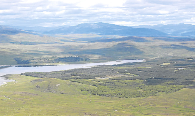 The proposed site of the Talladh-a-Bheithe windfarm at Rannoch in Highland Perthshire.