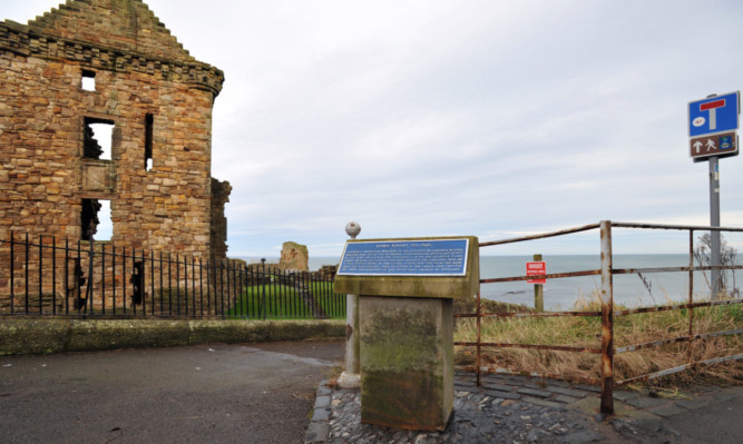 The reopened path to the Castle Sands.