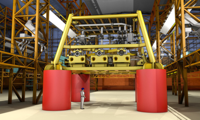 an impression of the subsea structures to be built by Babcock