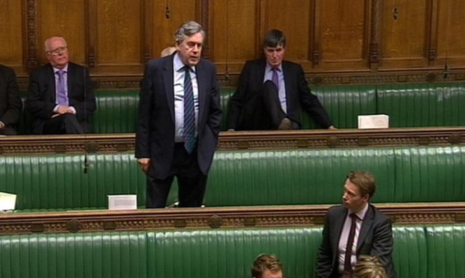 Mr Brown speaking in the House of Commons.