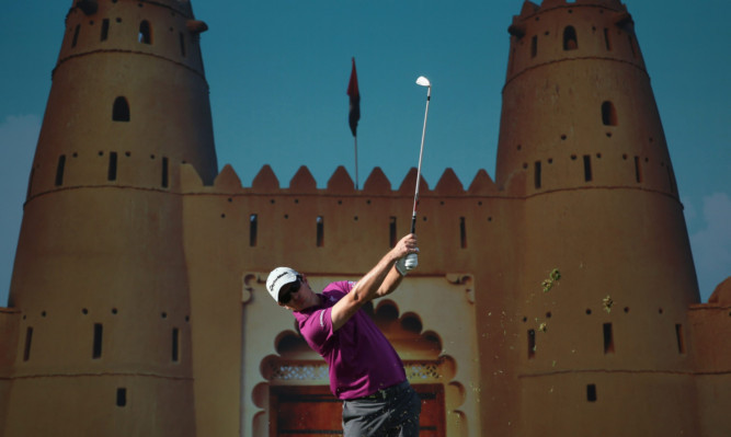 during the first round of The Abu Dhabi HSBC Golf Championship at Abu Dhabi Golf Club on January 17, 2013 in Abu Dhabi, United Arab Emirates.