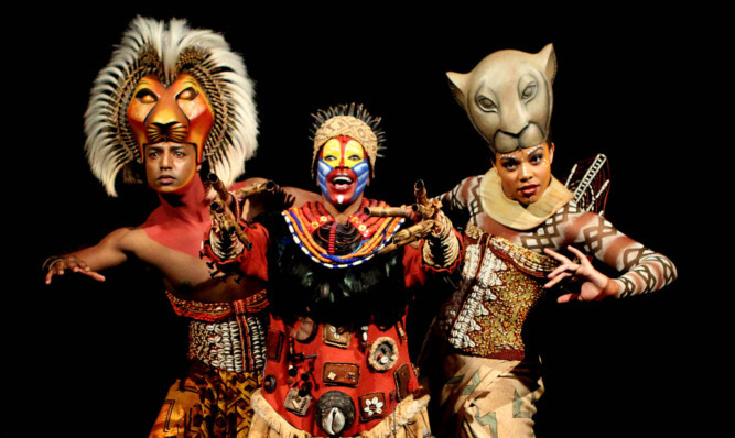 The Scottish perfomances of the Lion King musical start in October.