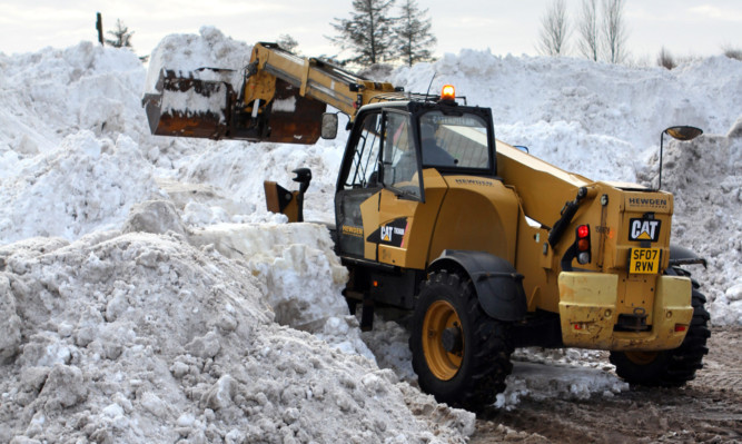 Kirriemuir has been hit by heavy snow during the winter