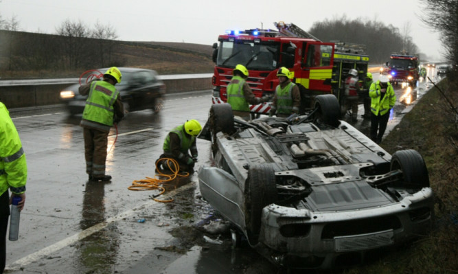 The number of people seriously injured in road accidents in Angus has dropped.