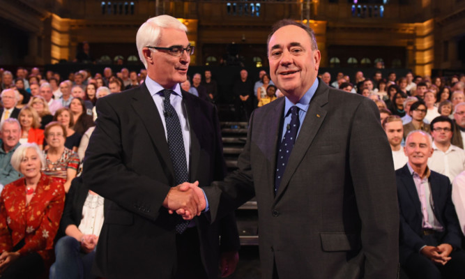 The independence referendum has taken its toll on First Minister Alex Salmond (right).