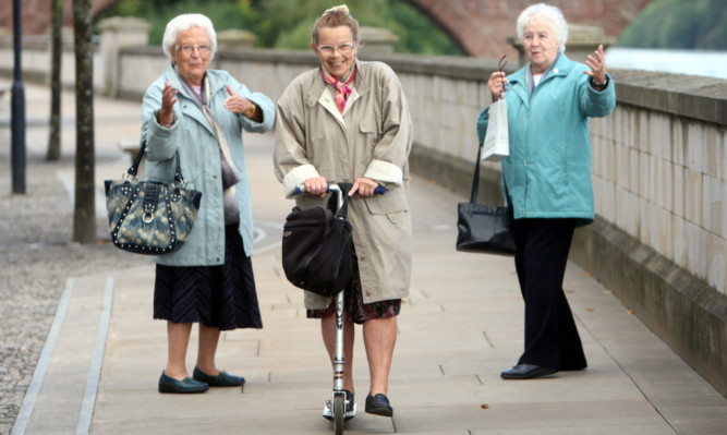 Perth. 'Scooter-Gran'. Barbel Roerig, is giving medical experts an insight into how we all move.