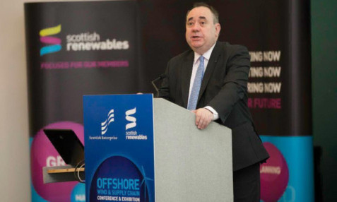 Alex Salmond says more sites for offshore wind farms are being looked at.