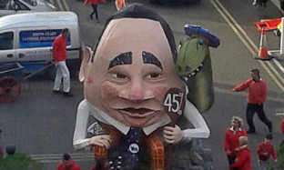 The Alex Salmond effigy.