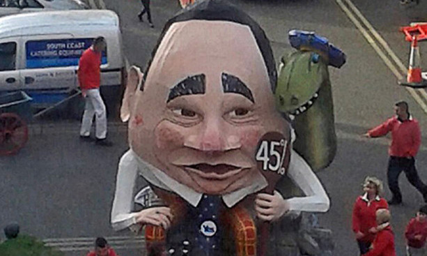 The surviving effigy of Alex Salmond.