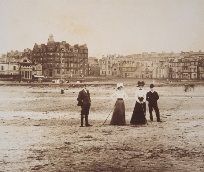 A fascinating new book of early photographs brings 19th and 20th century Scotland to life. Here is a small selection from The Scots  A Photohistory, by Murray Mackinnon and Richard Oram, and published by Thames & Hudson. Find out more at www.thamesandhudson.com. This image shows golf at St Andrews around 1900.