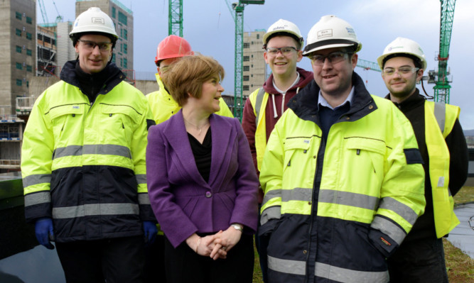 Deputy First Minister Nicola Sturgeon unveils the government's updated multi-billion Infrastructure Investment Plan at Glasgow's Southern General Hospital.