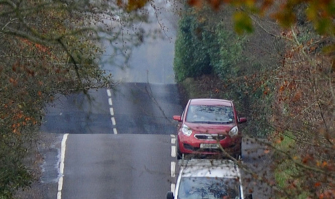 The accident happened when Mathieson overtook on one of the road's hidden dips.