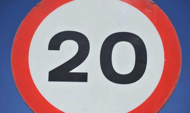 Kim Cessford - 23.08.12 - FOR FILE - pictured is a 20 mph sign