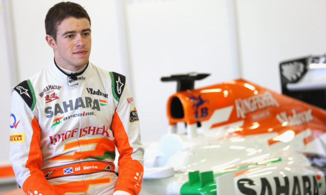 Paul Di Resta with the VJM06 at Silverstone.