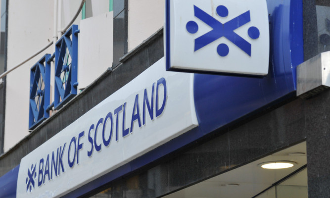 Kim Cessford - 05.01.13 - FOR FILE - pictured is the sign at the Bank of Scotland Branch, Murraygate