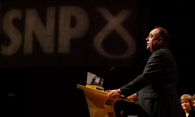 Alex Salmond gives his farewell speech as leader.