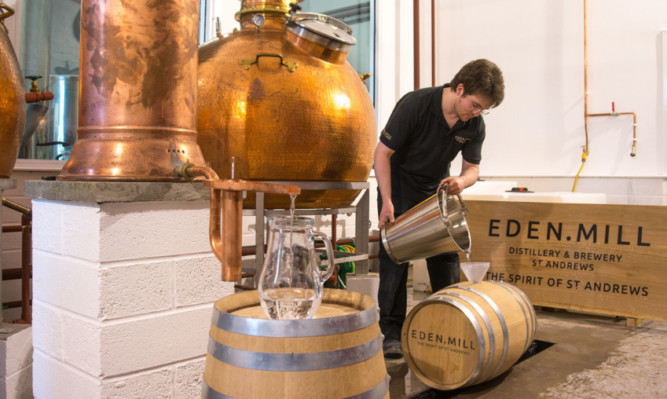 The very first whisky is casked.