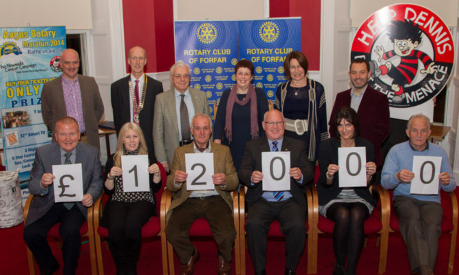 Lady Fiona Fraser, back second right, with organisers of the Marafun event.