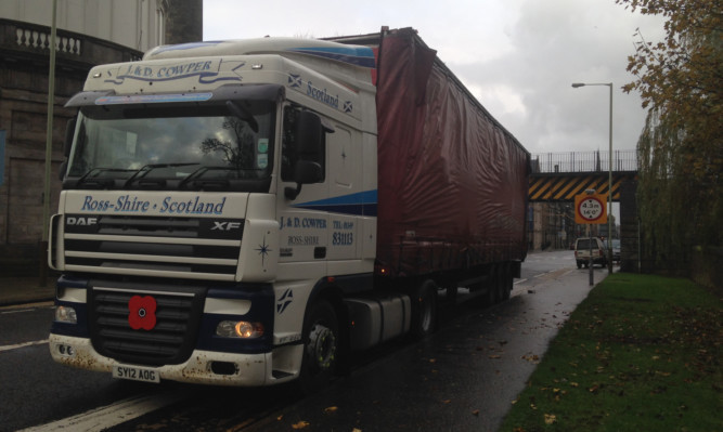 The lorry was quickly removed but engineers had to check for damage.