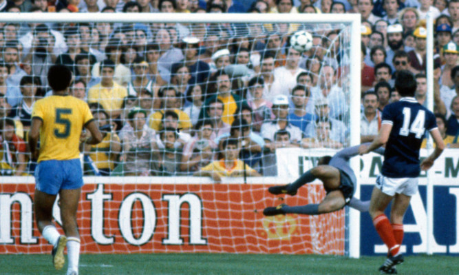 David Narey's famous World Cup goal against Brazil.