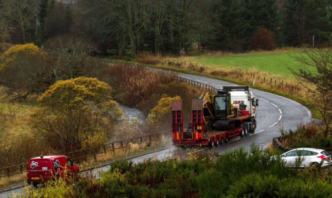 The A823 near Glendevon, where a massive quarry plan has sparked objections.