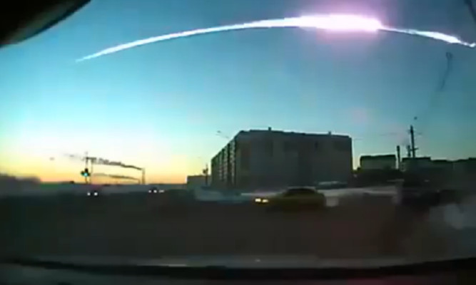 The meteor streaks across the sky. See full video below.