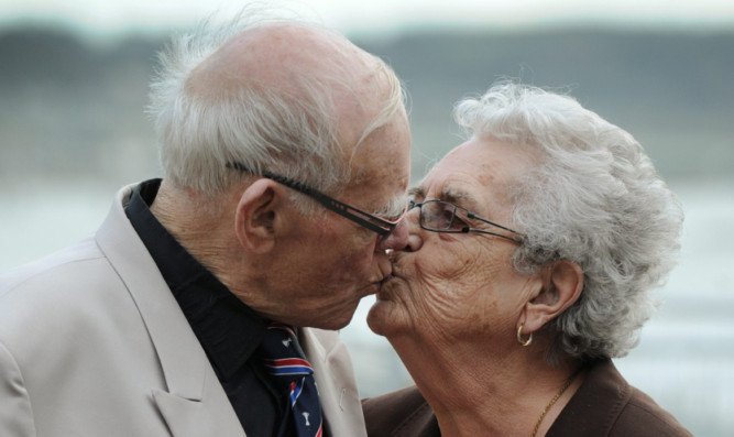 Margaret and John Laird got engaged on Valentine's Day 61 years ago.