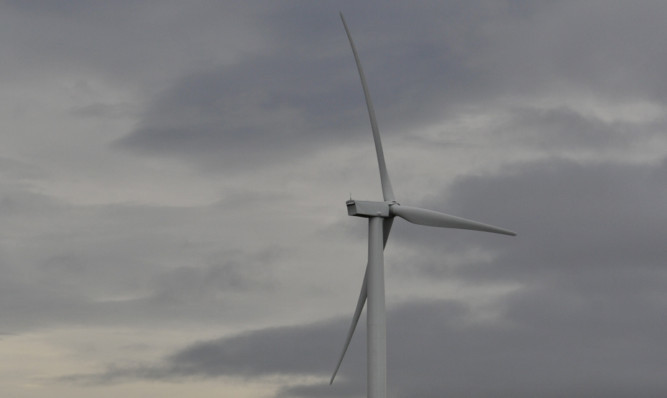 Kim Cessford - 06.11.12 - FOR FILE - pictured are two of the turbines in the wind farm next to Mossmorran, Fife