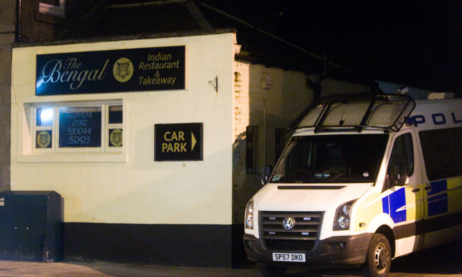 Police supported the UK Border Agency raid at the Bengal in Monifieth on Friday night.