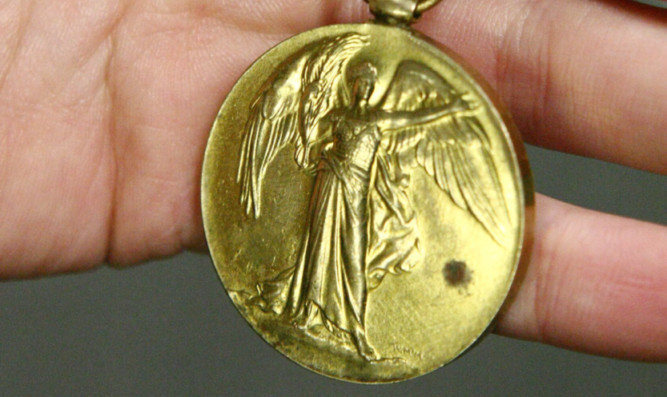 The Victory Medal, which was discovered by a builder.