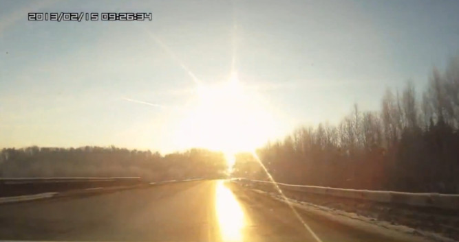 The meteor exploded over Russia's Ural Mountains