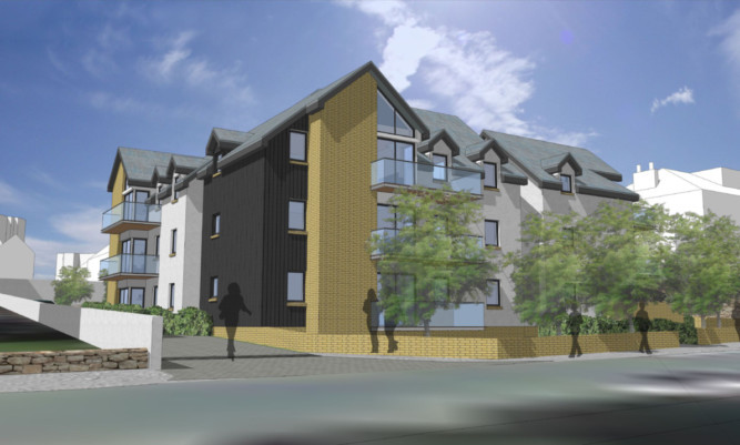 An artists impression of the Discovery Homes Scotland development at Roseangle.