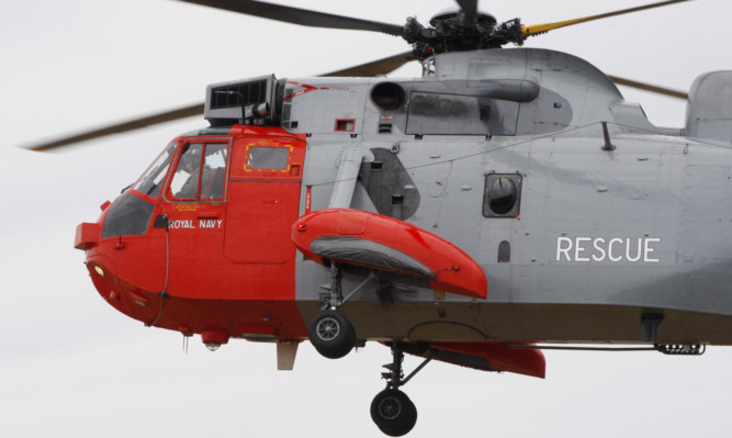 A Royal Navy search crew was scrambled from Prestwick.