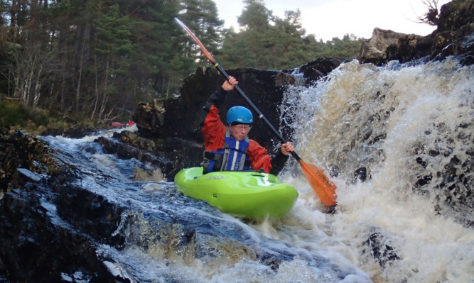 John Stanley kayaking at the Hermitage.