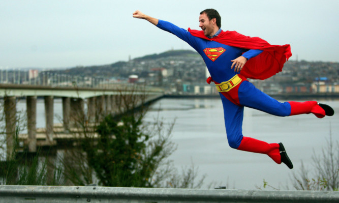 Superman Luke Lawson takes to the air.