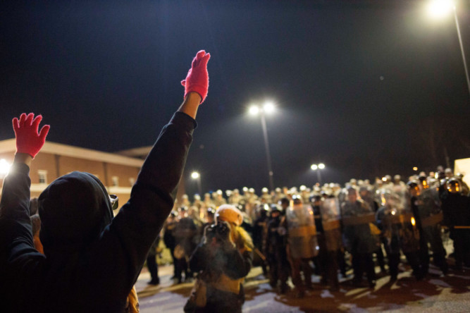 Over 2,000 Missouri national guardsmen have been deployed after demonstrators caused extensive damage in Ferguson, Missouri and surrounding areas following a St. Louis County grand jury decision to not indict Ferguson police officer Darren Wilson in the shooting of Michael Brown.