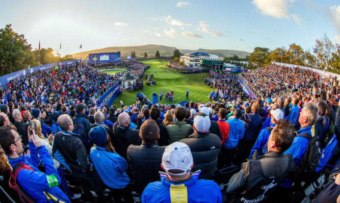 The first day of play at the Ryder Cup at Gleneagles.