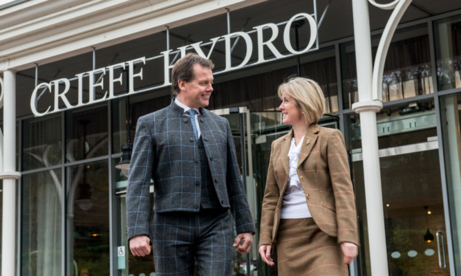 CEO Stephen Leckie  seen with wife Fiona, director and head of interior design, outside Crieff Hydro  said continued investment has resulted in a significant increase in revenue and a healthy dividend for shareholders.