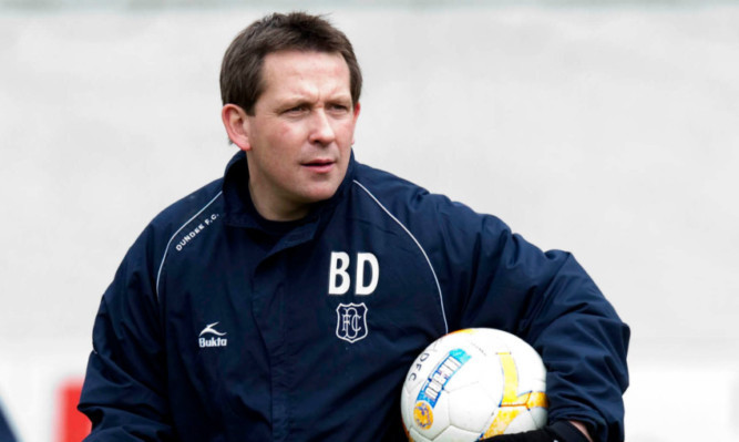 Billy Dodds during his controversial stint as Dundee assistant boss.