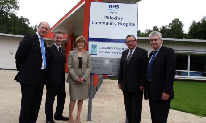 Pitlochry Community Hospital opened with some fanfare in 2008. From left: John Swinney MSP, Pete Wishart MP, now First Minister Nicola Sturgeon, NHS Tayside chairman Sandy Watson and then chief executive Tony Wells.