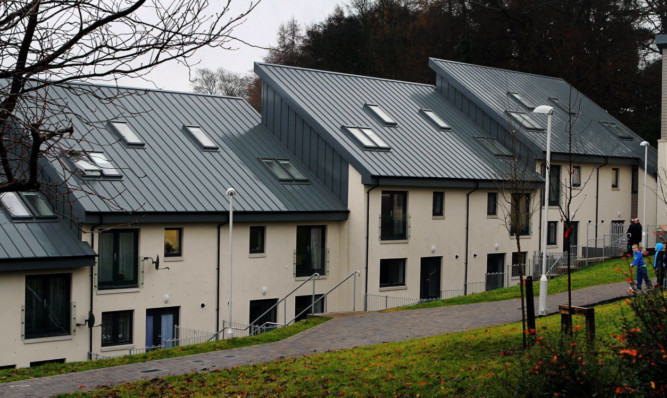 The newly-completed houses at Newmonthill, Forfar.