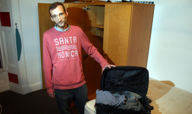 Joe Carnie returned from a trip to find his and his brothers possessions had been removed from their flat.