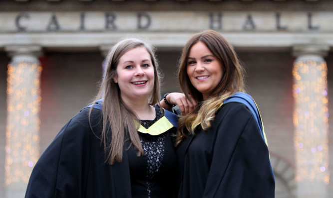 Natasha Hewson and Holly Weir who graduated in BSc Hons Sport and Exercise.