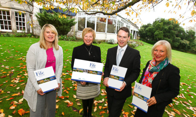 From left: Fife Tourism Partnership manager Ann Camus, Councillor Lesley Laird, Alistair Bruce and Sandra Montador-Stewart of Fife Council.