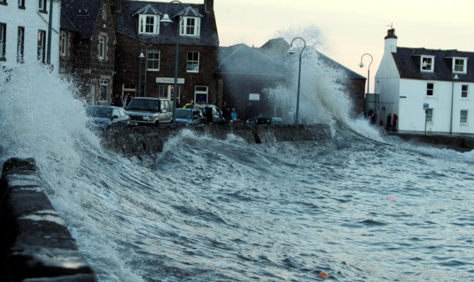 High tides caused terrible flooding in the town in 2012.