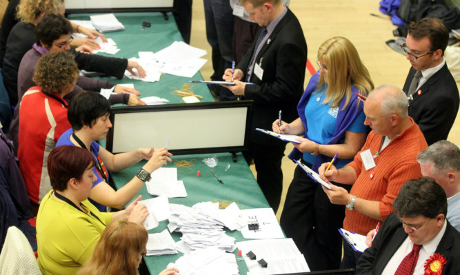 The referendum count in Dundee.