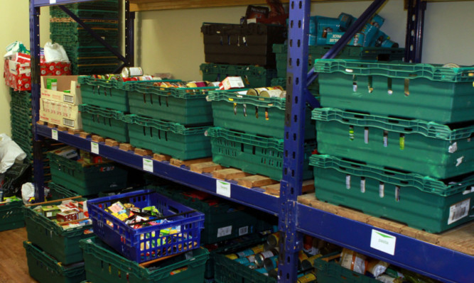 Supplies at Dundee Foodbank.
