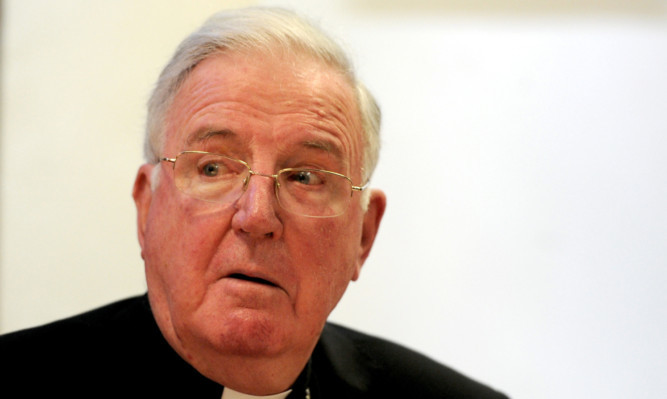 Cardinal Cormac Murphy-O'Connor speaks to the media about the forthcoming resignation of Pope Benedict XVI at the Bishop's Conference of England, London. PRESS ASSOCIATION Photo. Picture date: Tuesday February 26, 2013. See PA story RELIGION Cardinal. Photo credit should read: Anthony Devlin/PA Wire