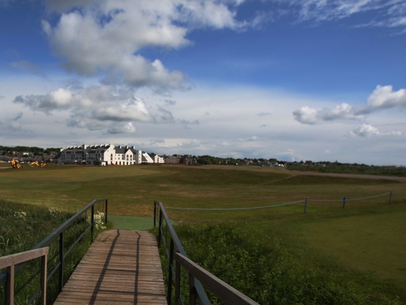 Carnoustie businessman Ally Donaldson, pictured at the proposed site for a golf driving range at Carnoustie Links.